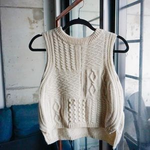 Cable Knit Sweater Vest